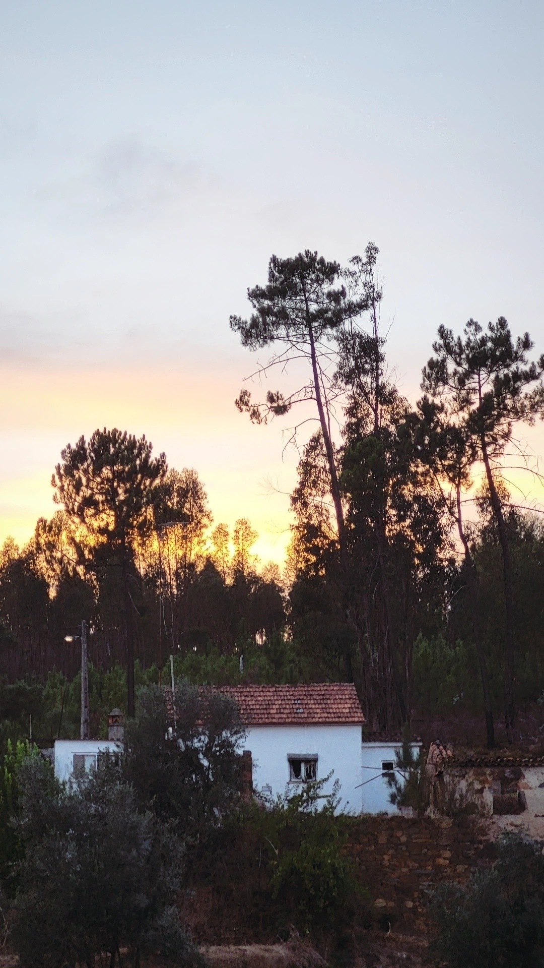 Closed house at dusk 