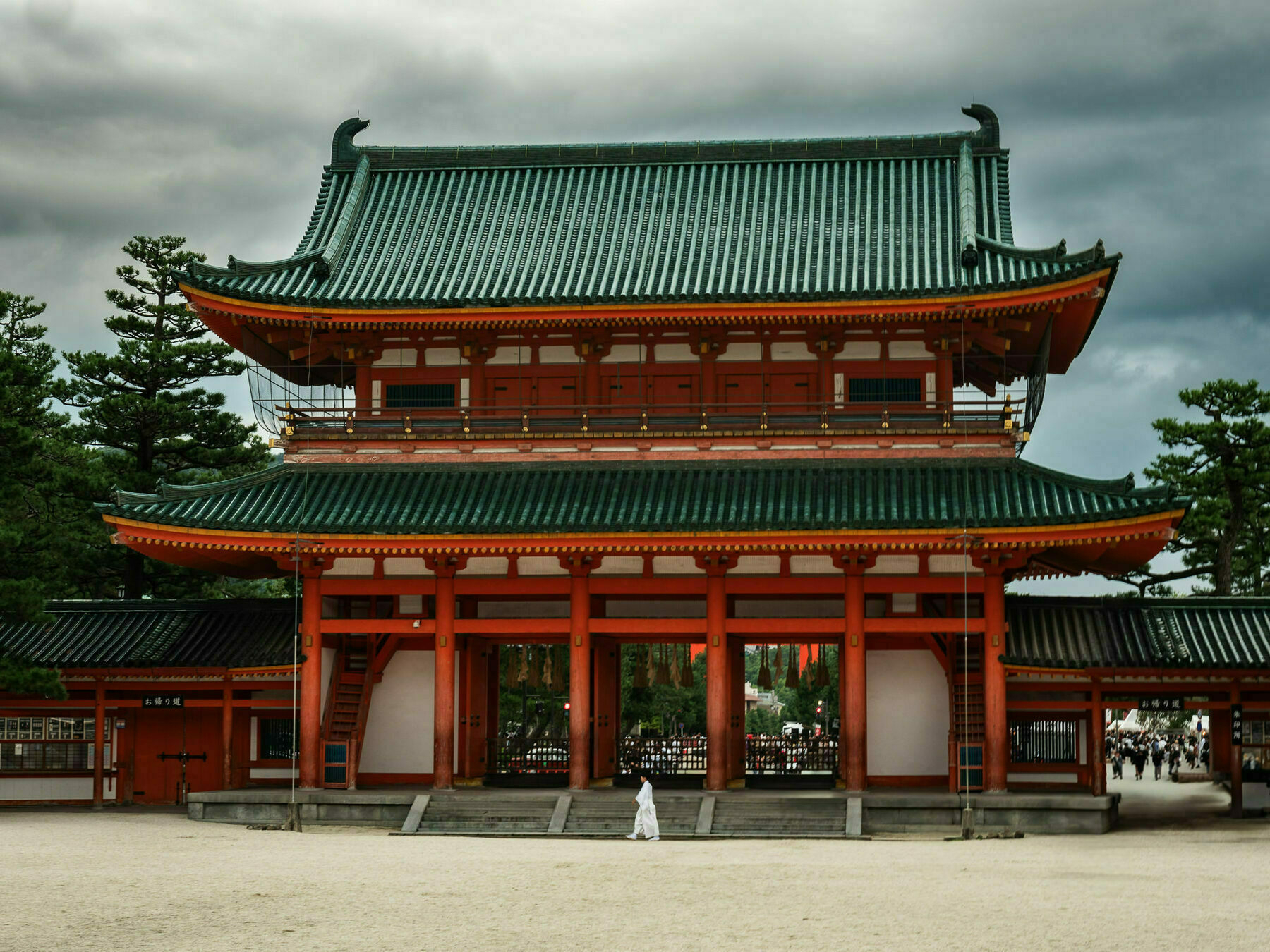 Photo of Kyoto's Heian Jingu shrine, modified using Adobe Generative Remove to eliminate distracting elements in the foreground.