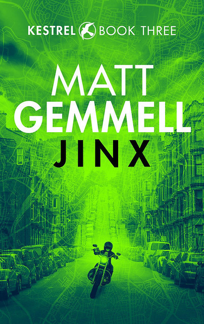 Book cover of Matt Gemmell’s latest book, Jinx.