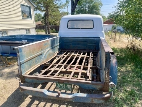 Truck bed (mostly missing) of 1956 dodge