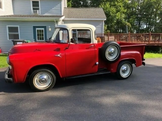 1956 Dodge in cream on roof and red body