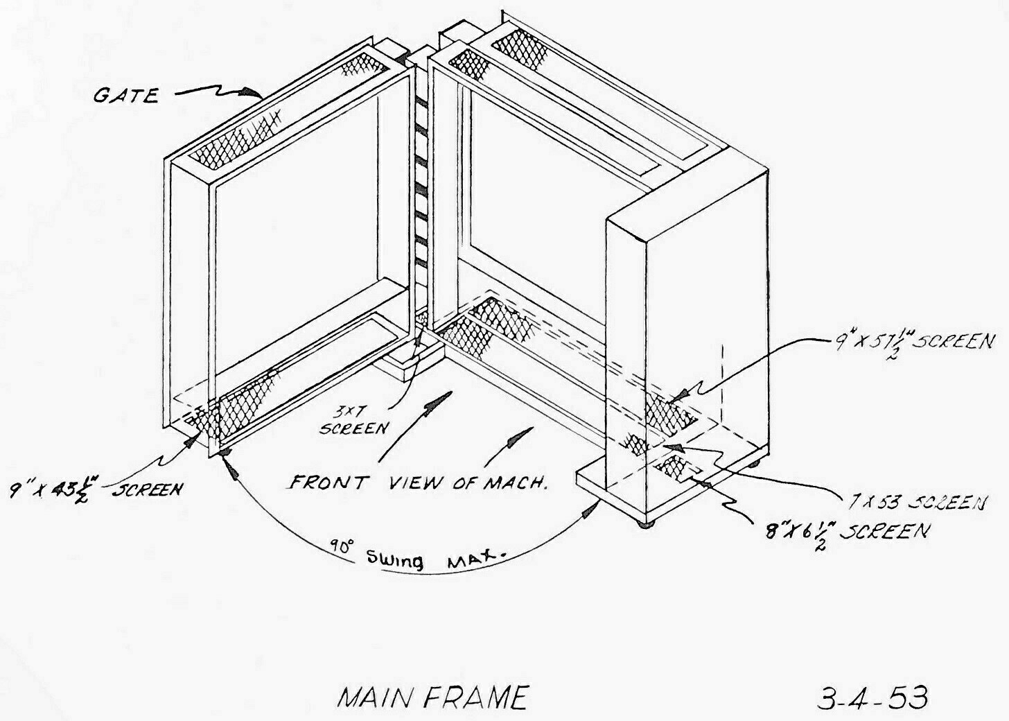 A line drawing of the IBM 701's 