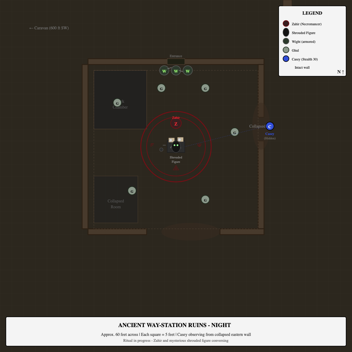 A square building in the middle of a grid’ed battlemap