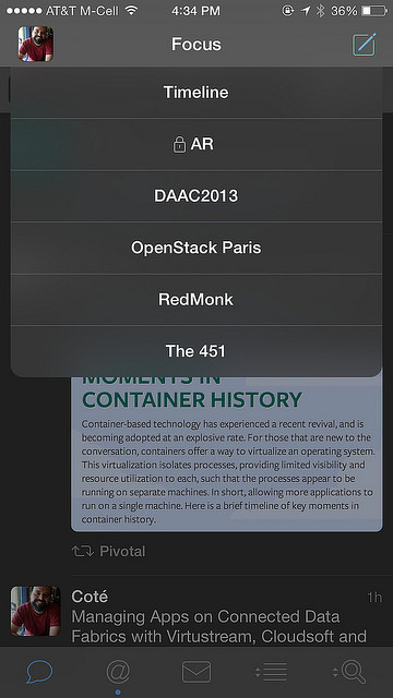 Viewing a list instead of your timeline in TweetBot