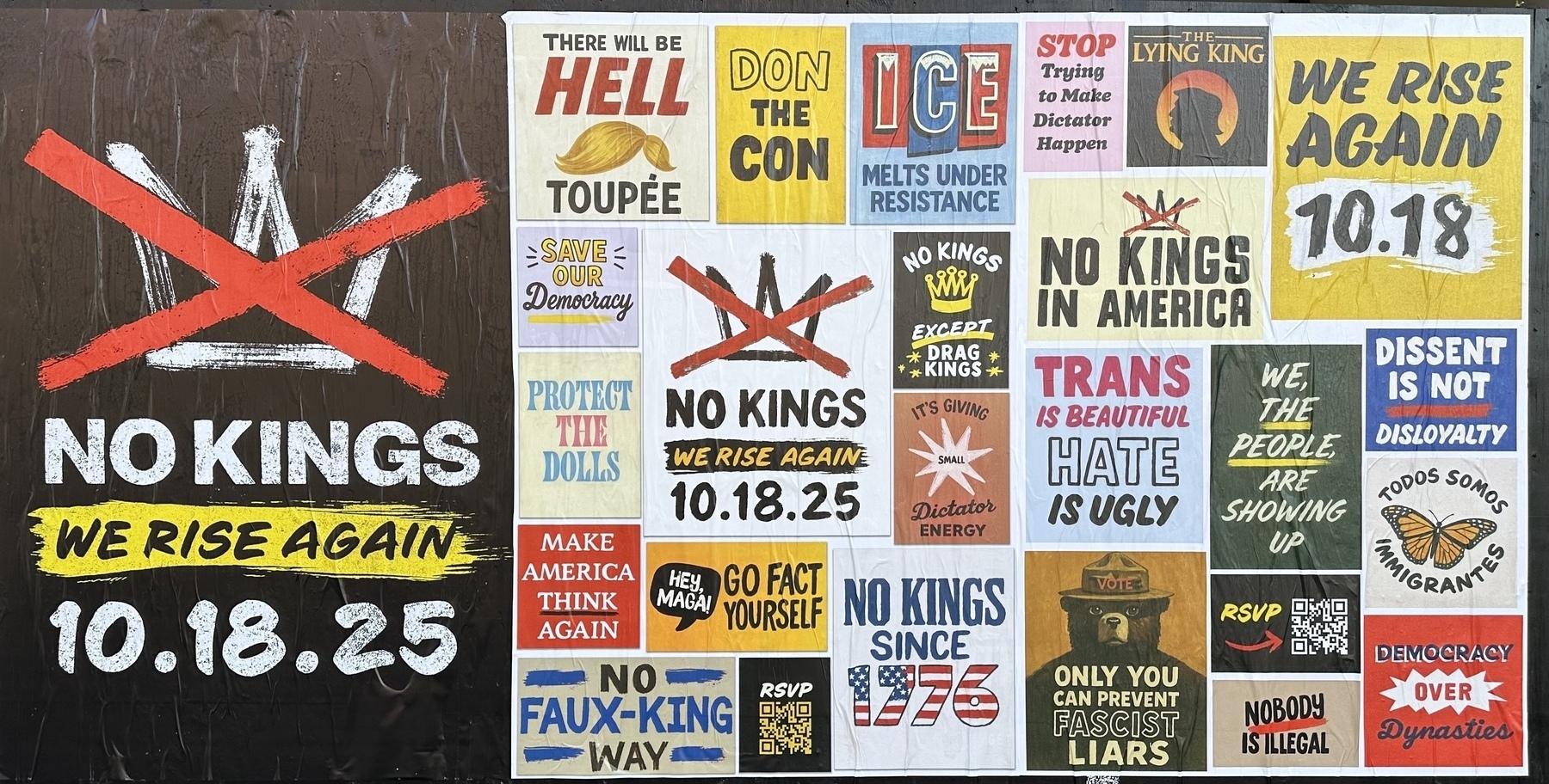 No Kings posters. 