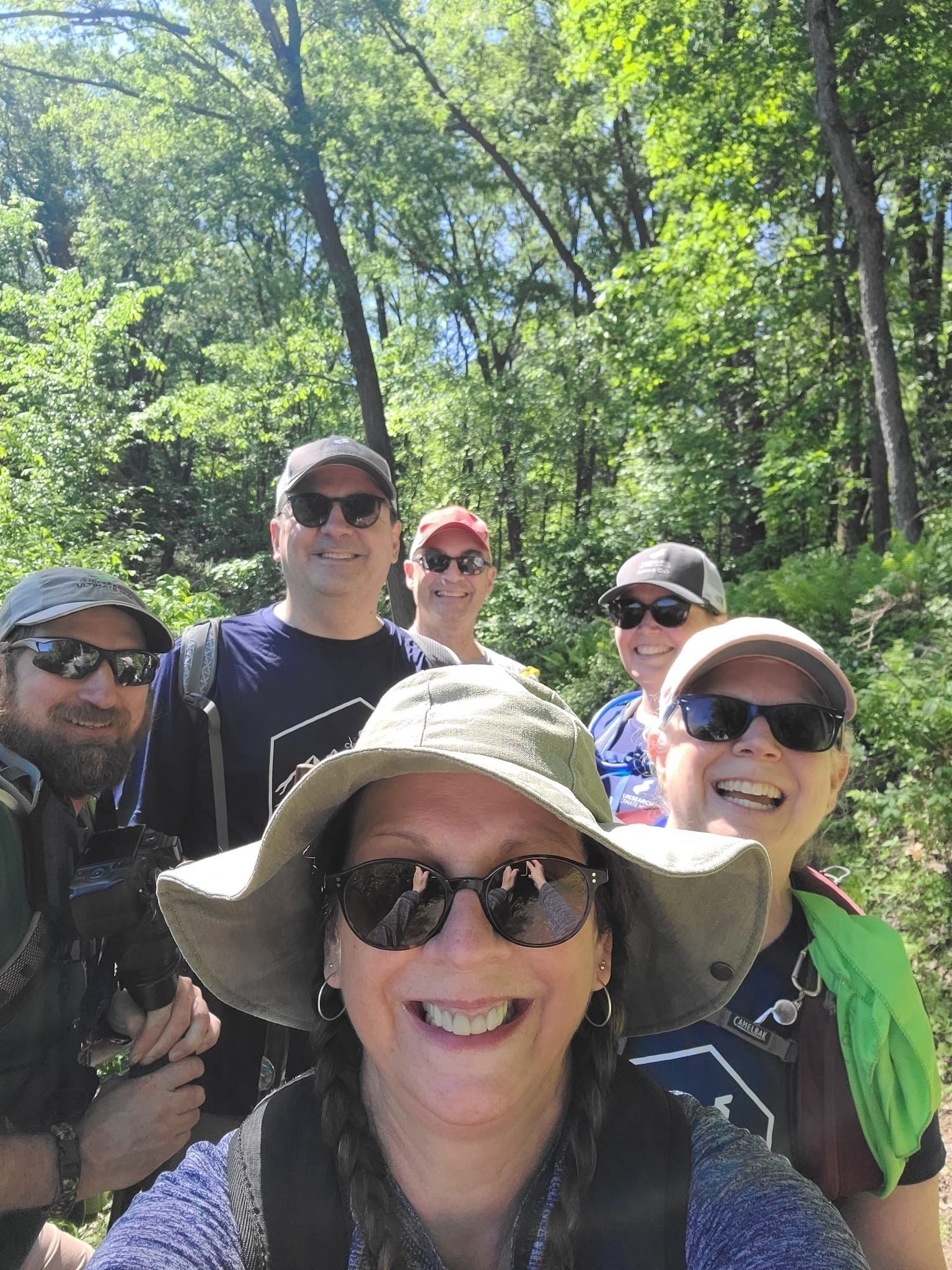 Some of the Ultimate Hike gang out on the trail