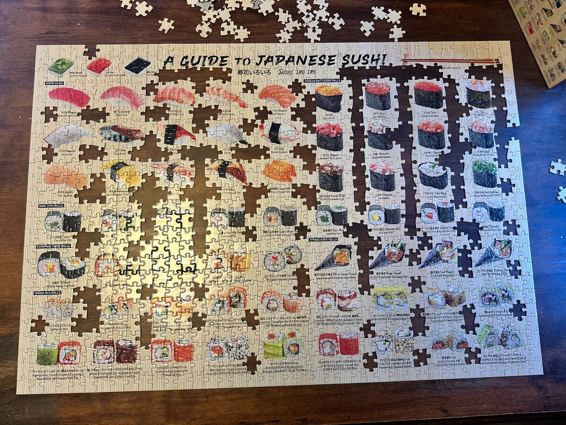 sushi puzzle that took forever 