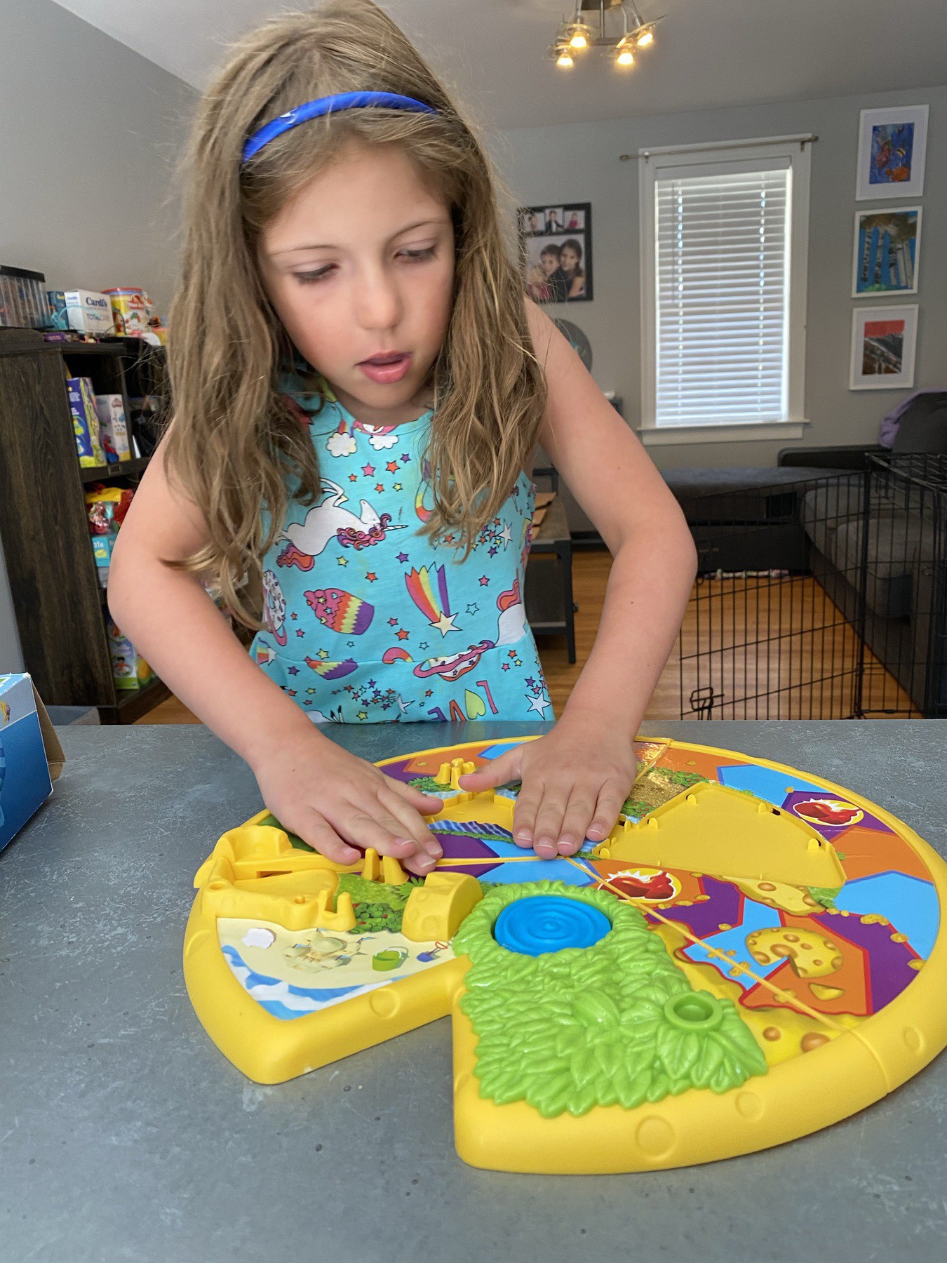 Picture of girl setting up mousetrap