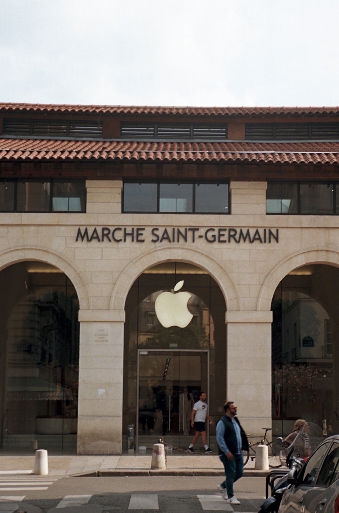 Apple Store, Saint Germaine, Paris, France. May 2023. Photo taken with Leica Z2X in Paris by Josh Withers.