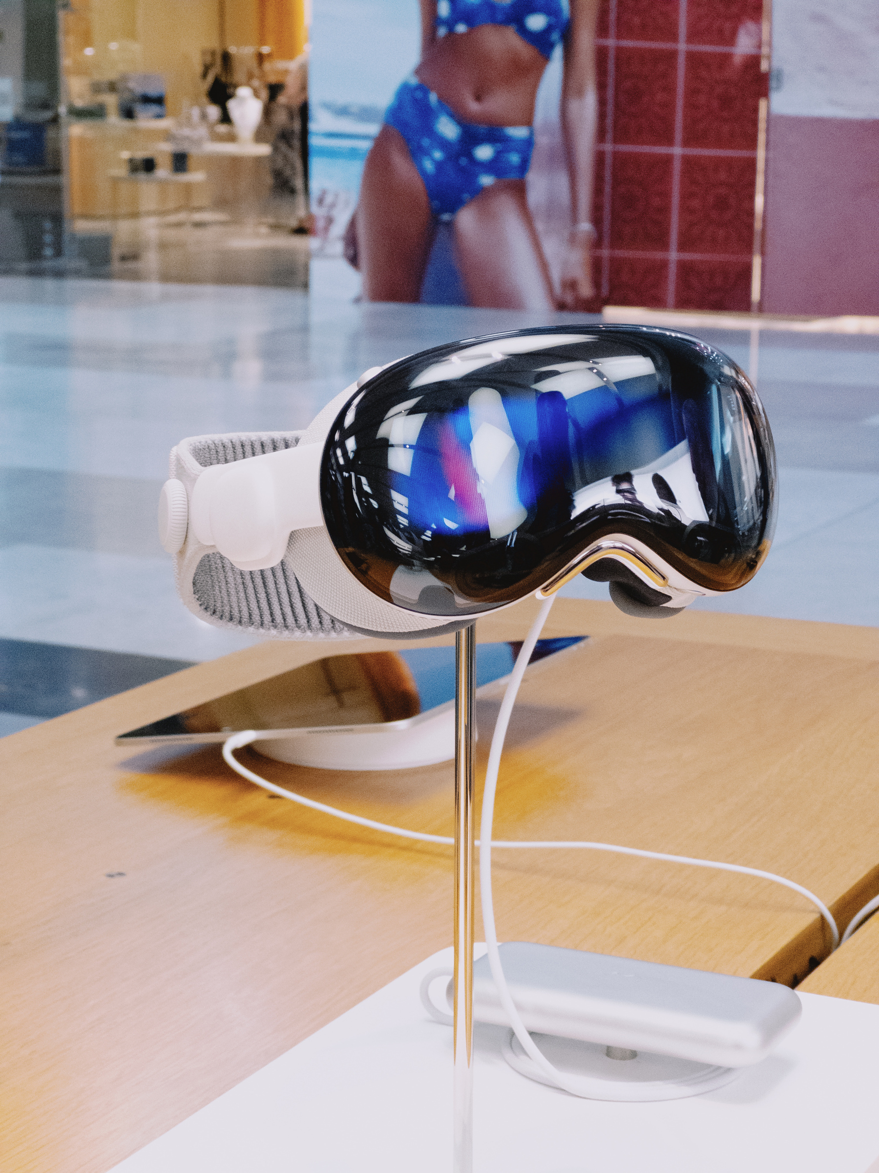 Apple Vision Pro on display at Apple Carindale