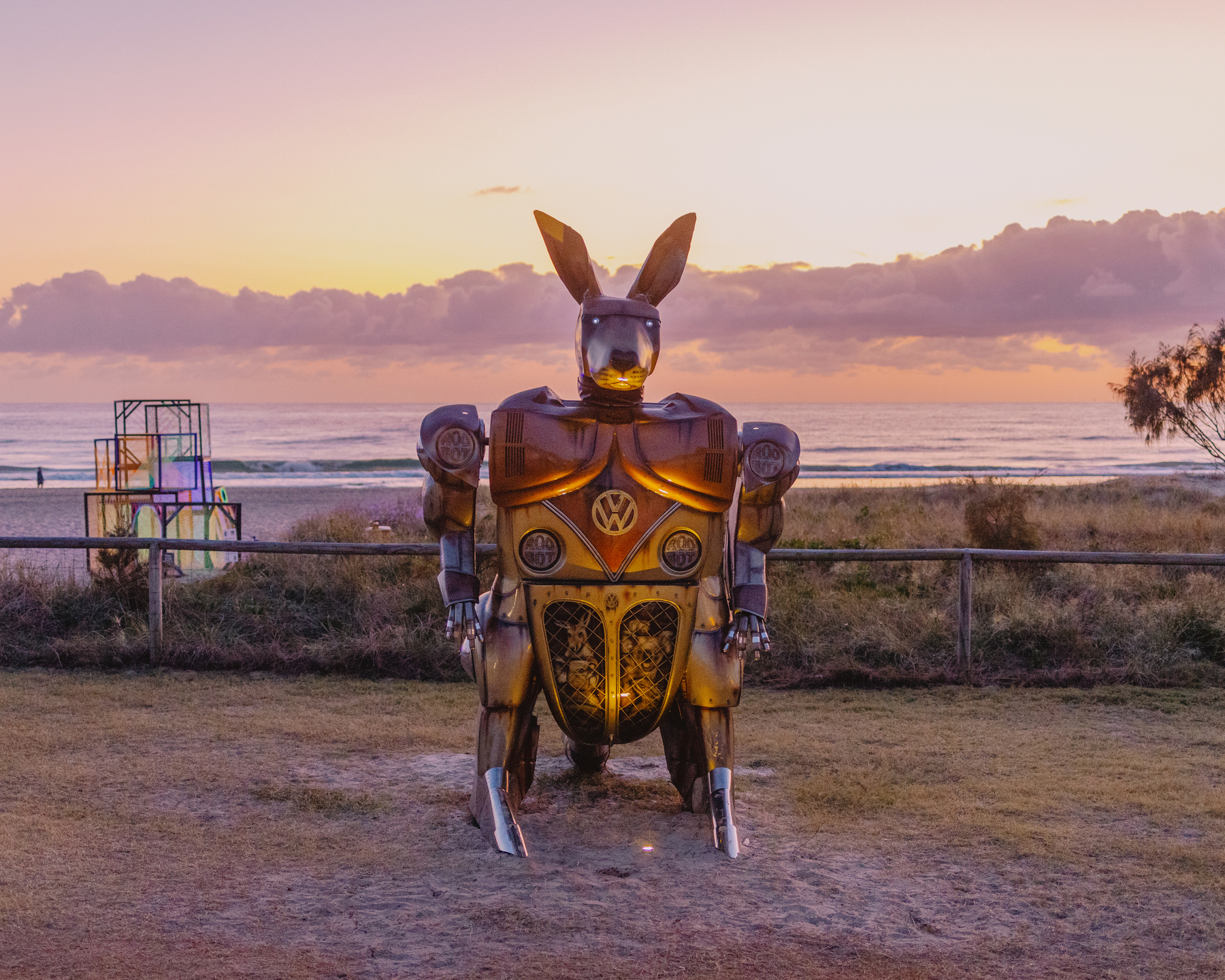 Photos by Josh Withers at the Swell Sculpture Festival on the Gold Coast, photographed on Thursday September 12, 2024, at dawn