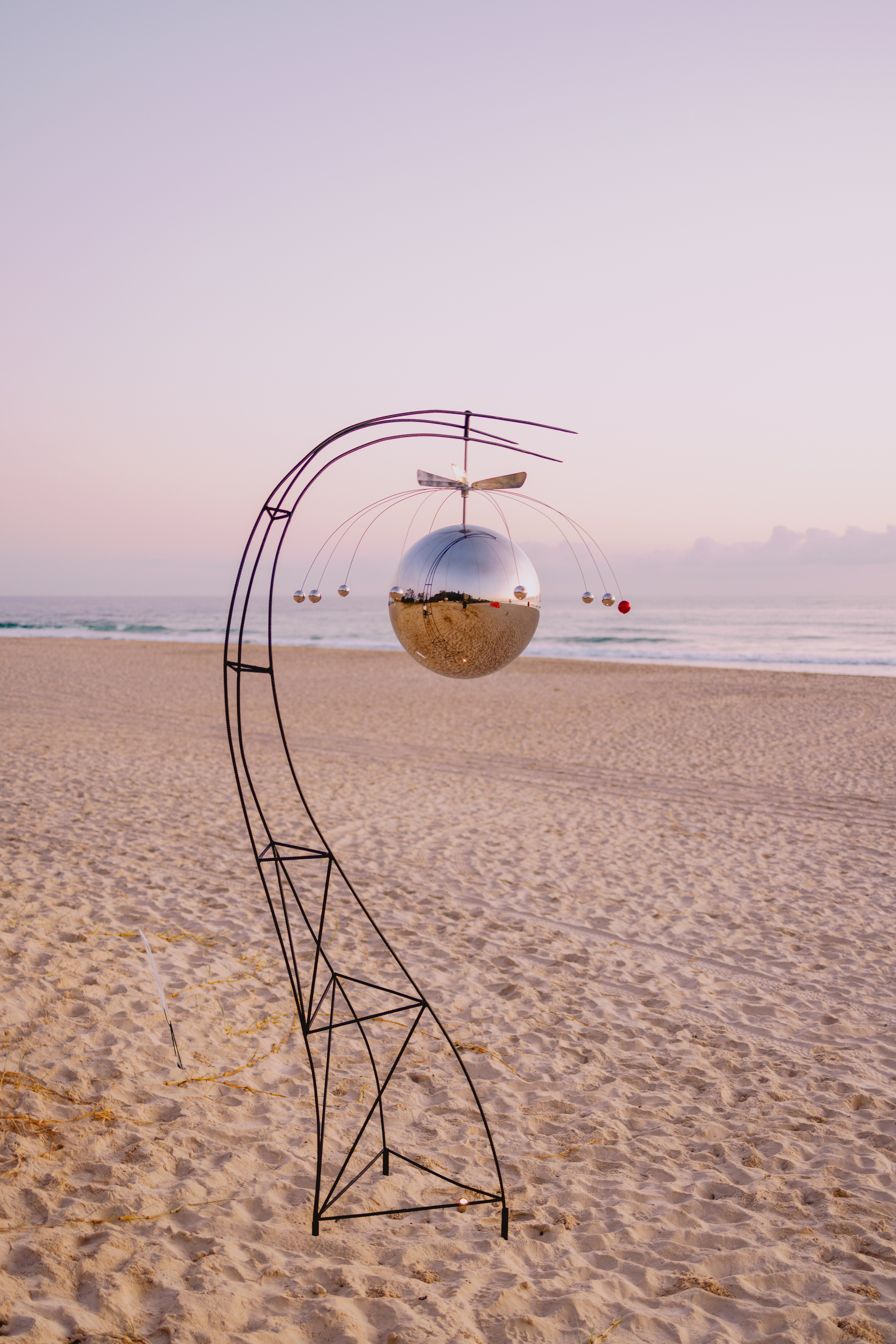 Photos by Josh Withers at the Swell Sculpture Festival on the Gold Coast, photographed on Thursday September 12, 2024, at dawn