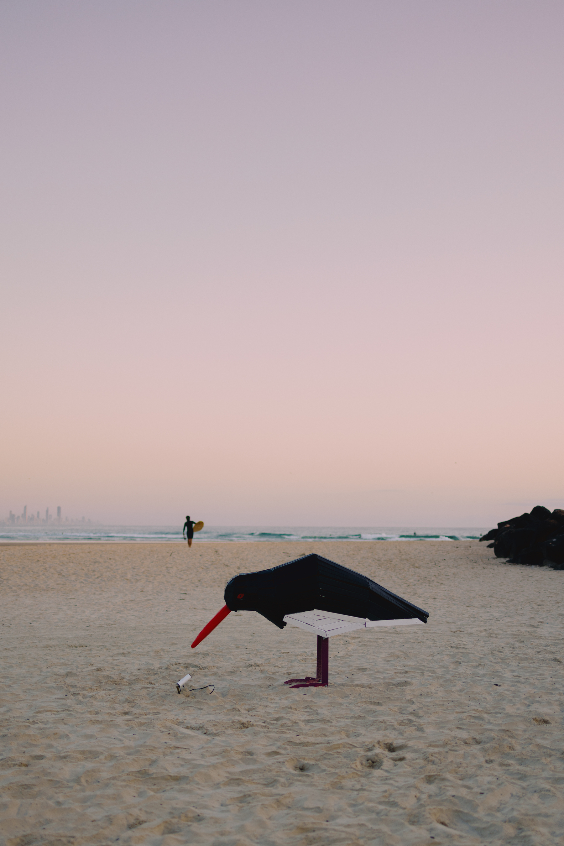 Photos by Josh Withers at the Swell Sculpture Festival on the Gold Coast, photographed on Thursday September 12, 2024, at dawn