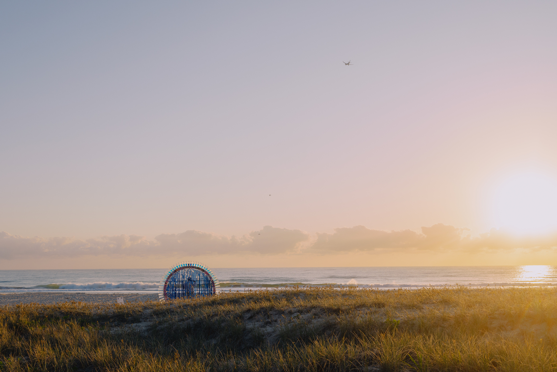 Photos by Josh Withers at the Swell Sculpture Festival on the Gold Coast, photographed on Thursday September 12, 2024, at dawn