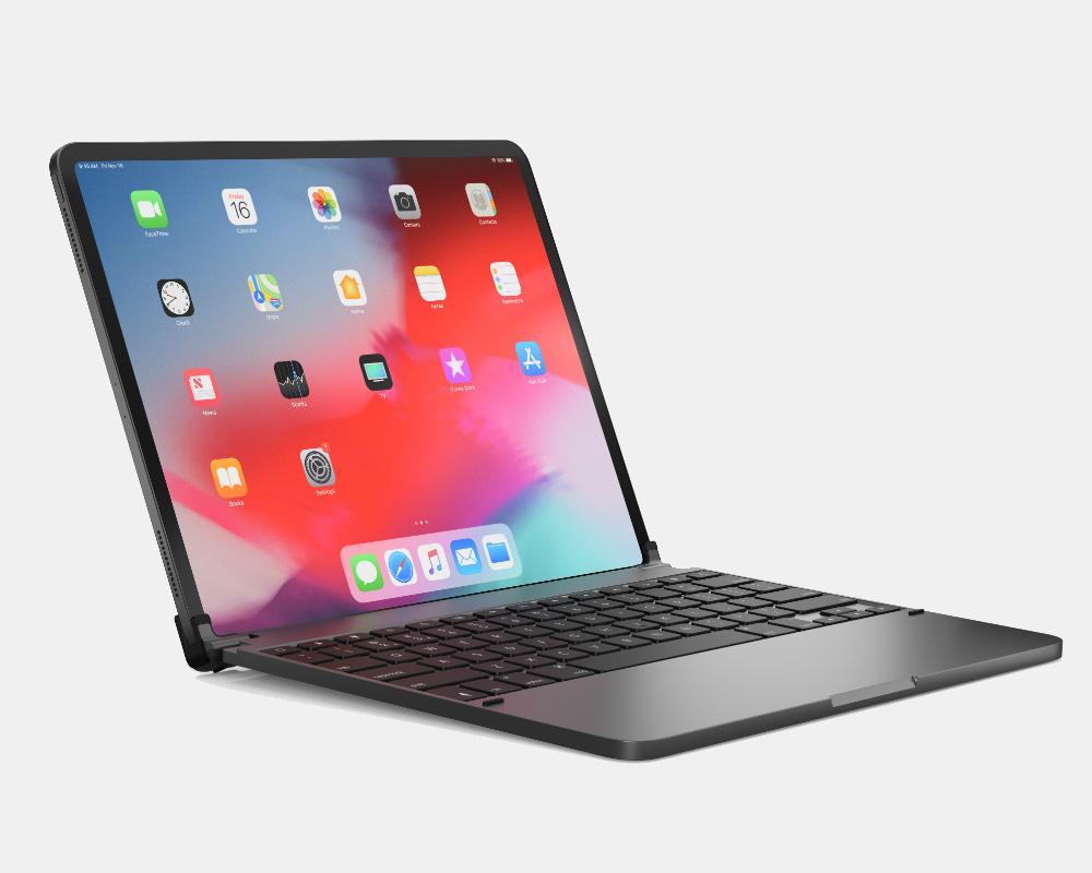 Promotional photograph of the Brydge Keyboard Pro with an iPad Pro