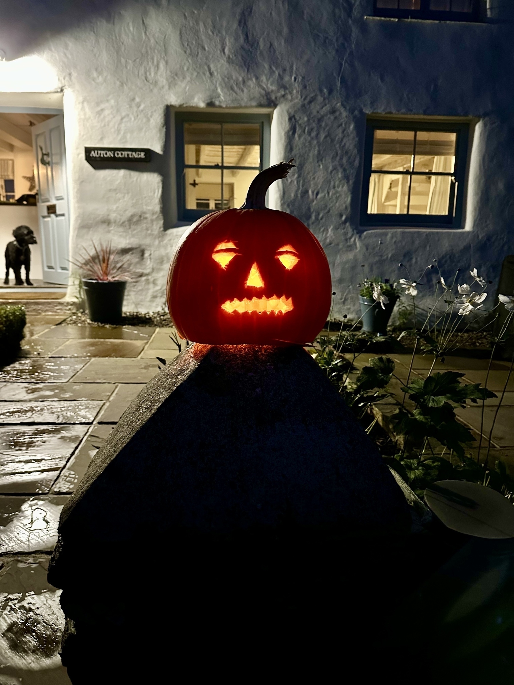 A photo of a Halloween pumpkin 