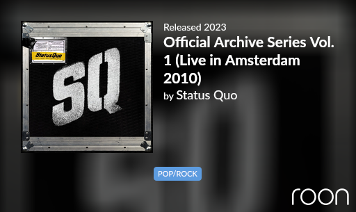Roon status quo official archive series vol1