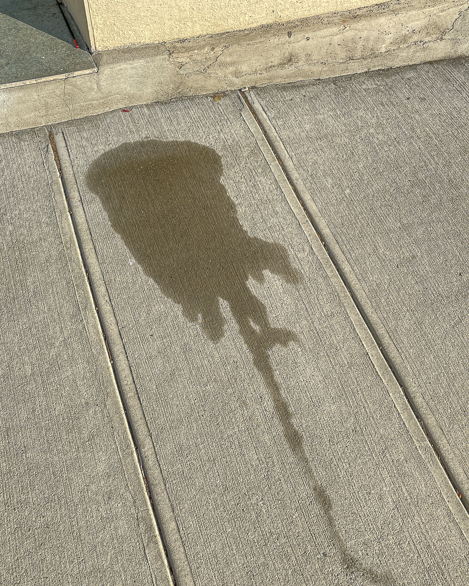 Liquid Stain on Sidewalk