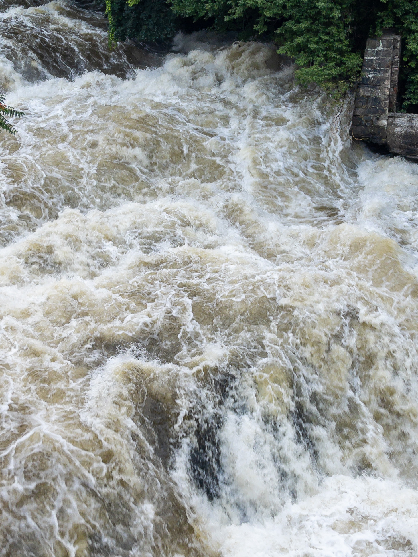 Violent rapids in creek after rains in the northeast US.