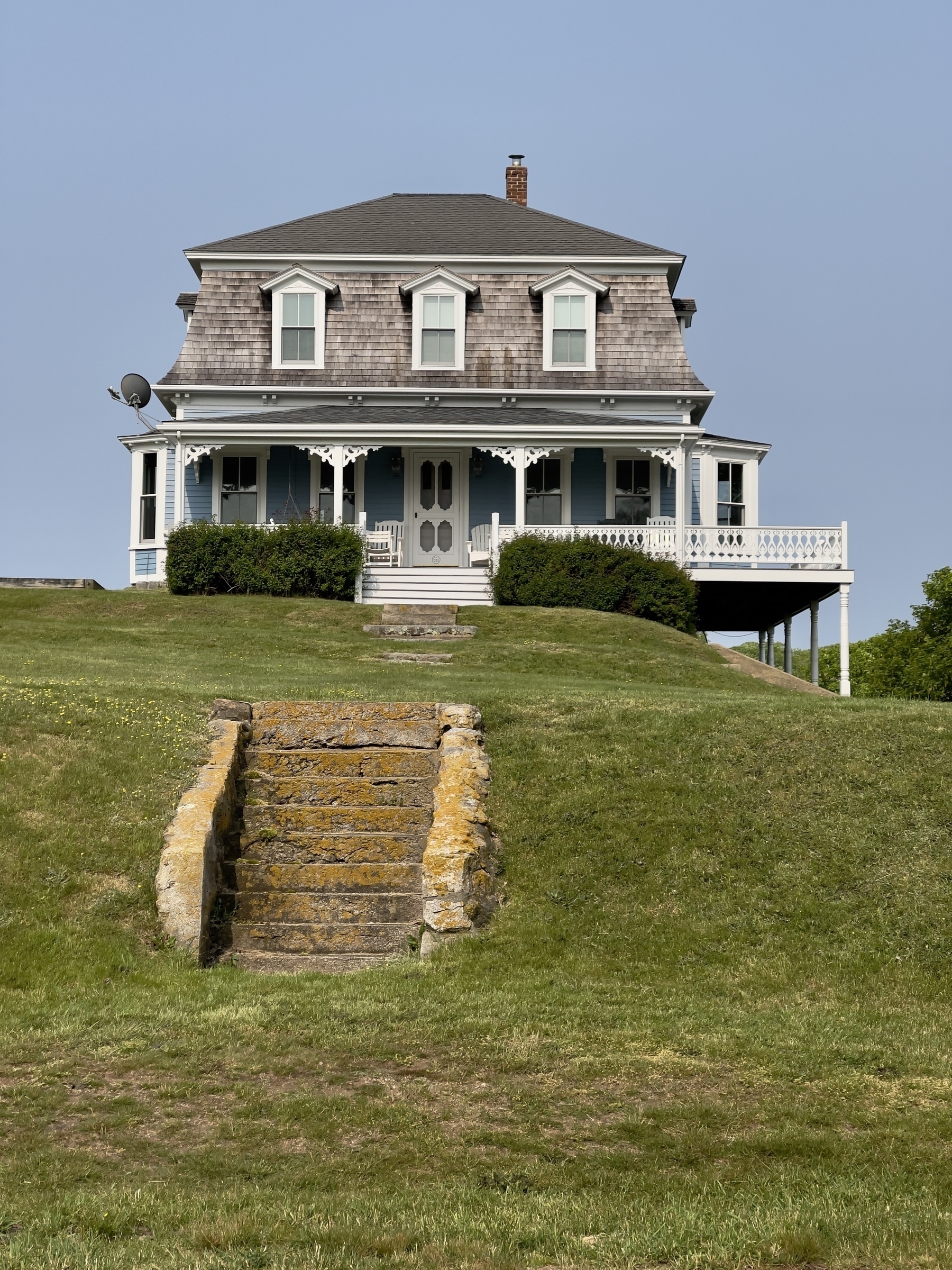 Two story beach home on Block Island.