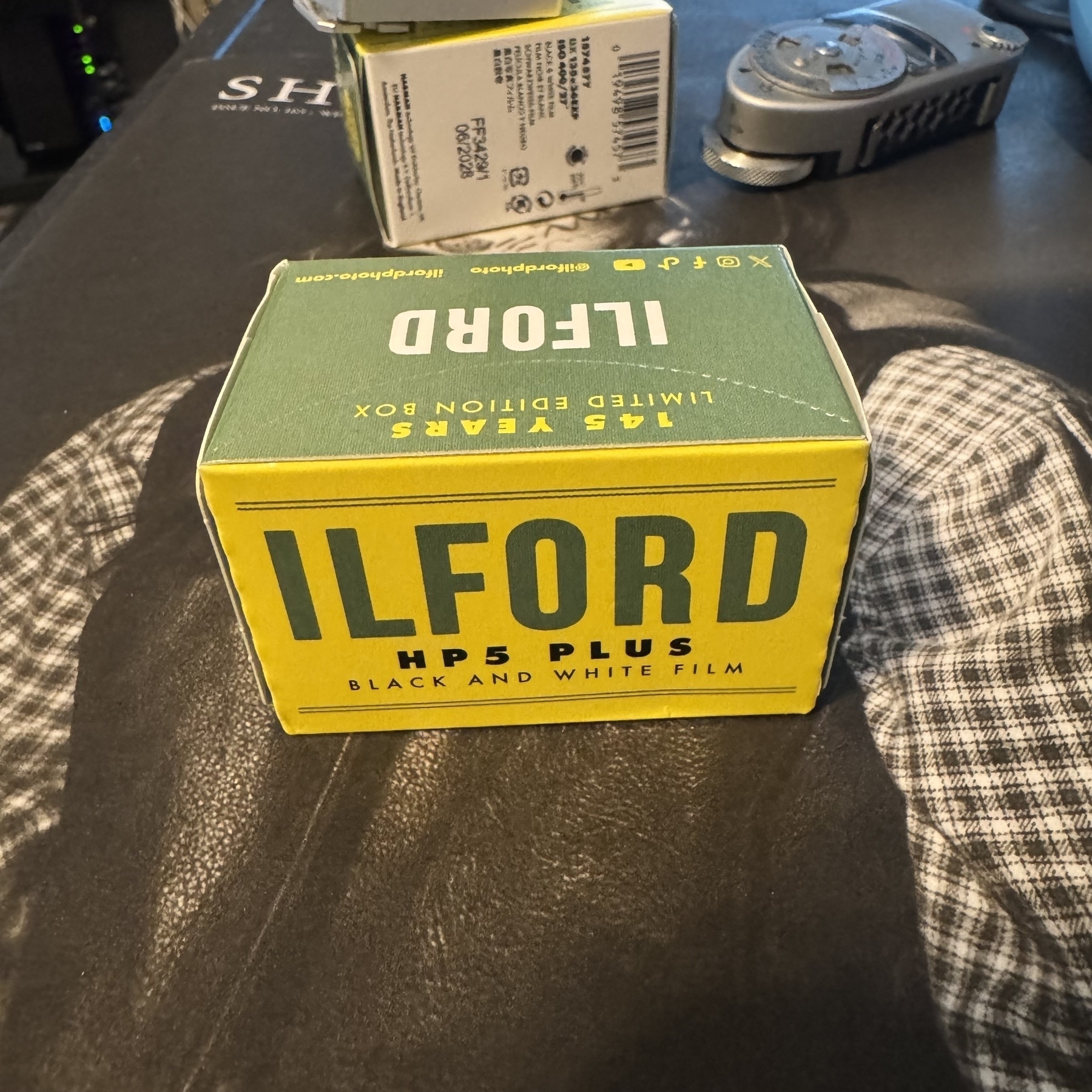 Ilford HP5+ 145th anniversary box.