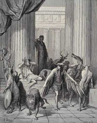 The Companions of Ulysses' by Gustave Dore, (1832 - 1883)