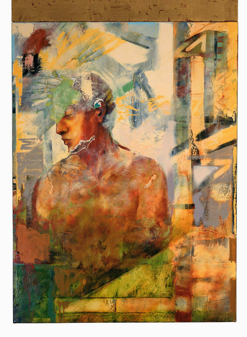 painting of a man in profile