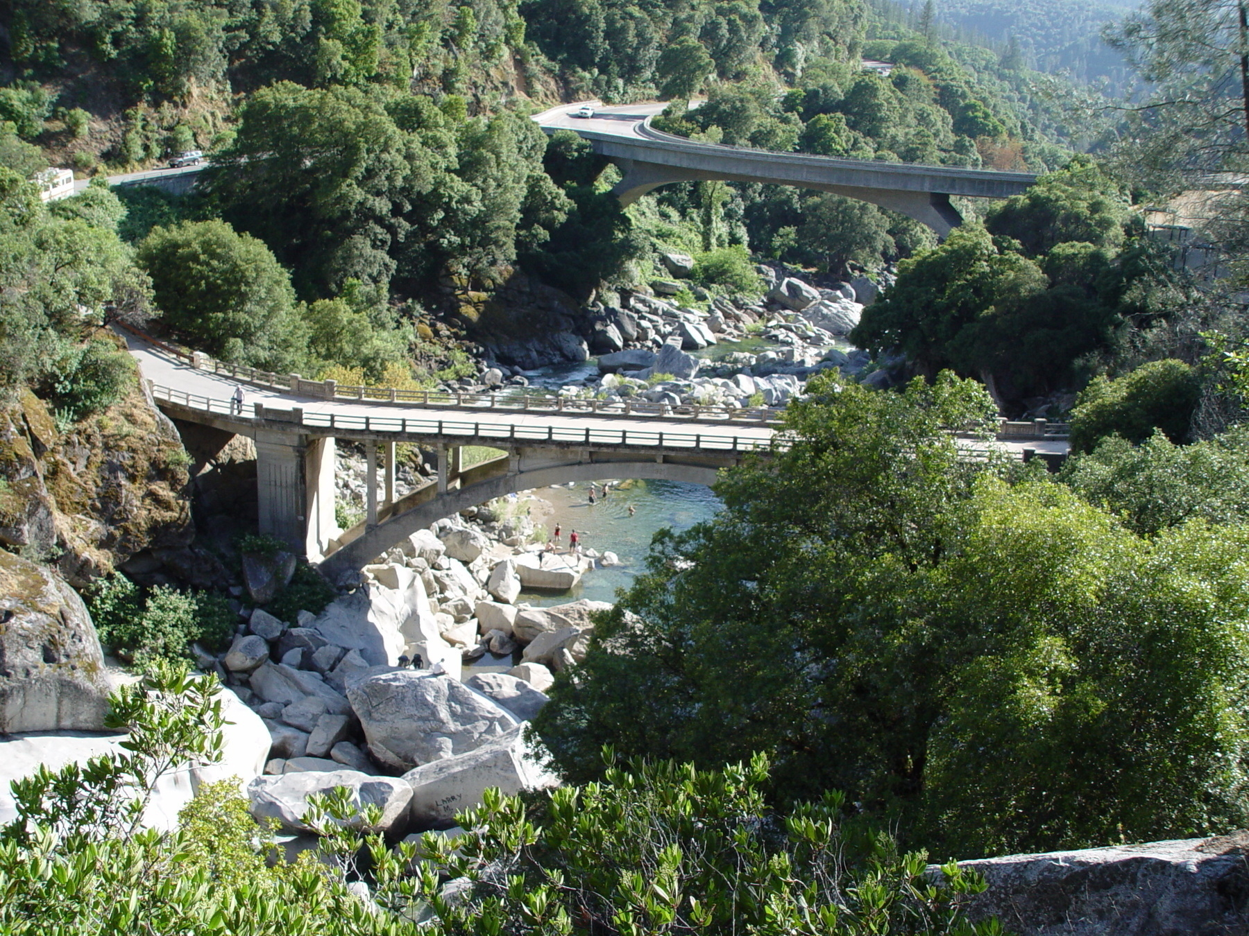 Bridges over Yuba River in California - Sony CyberShot