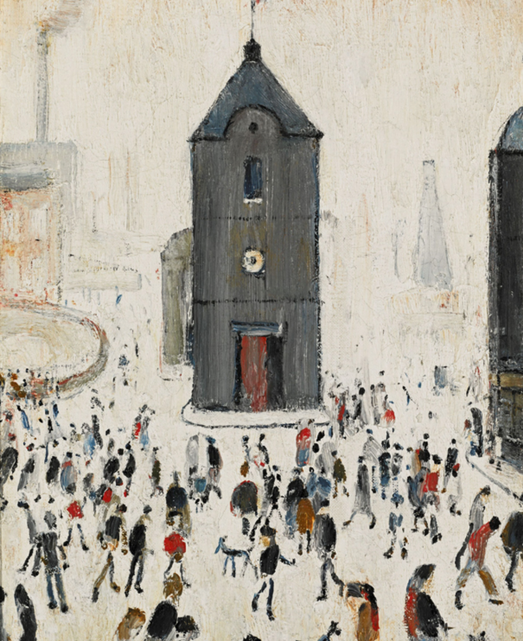 The Black Church (1964) by Laurence Stephen Lowry (1887 - 1976), English artist.