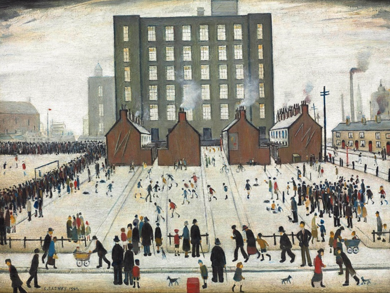 Saturday Afternoon (1941) by Laurence Stephen Lowry (1887 - 1976), English artist.