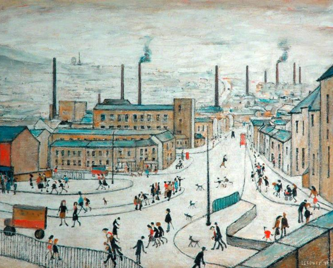 Huddersfield (a town in West Yorkshire, England) (1965) by Laurence Stephen Lowry (1887 - 1976), English artist