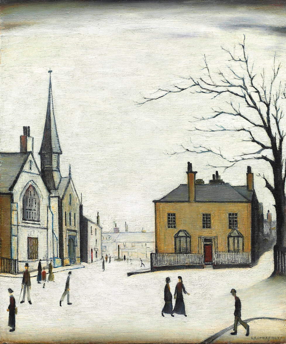 Stow-on-the-Wold (1947) by Laurence Stephen Lowry (1887 - 1976), English artist.