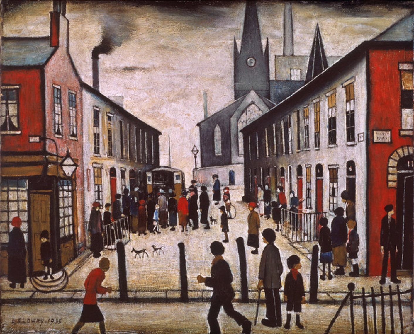 The Fever Van (1935) by Laurence Stephen Lowry (1887 - 1976), English artist.