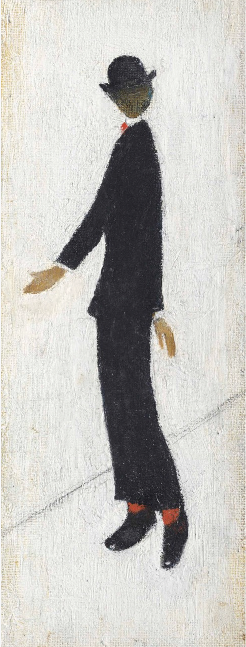 Man with a bowler hat (Unknown) by Laurence Stephen Lowry (1887 - 1976), English artist.