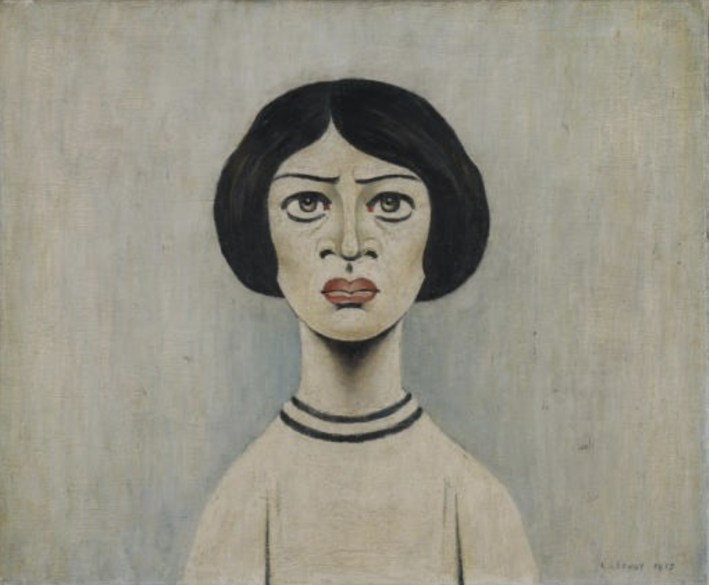 Girl's Head (1955) by Laurence Stephen Lowry (1887 - 1976), English artist.