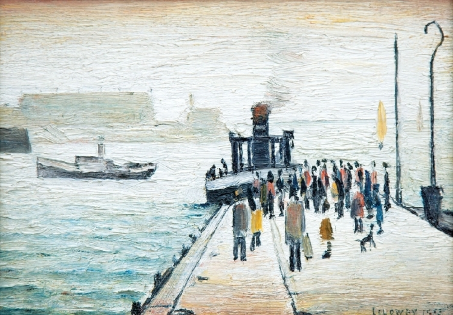 The Ferry Boat at Knott End (1952) by Laurence Stephen Lowry (1887 - 1976), English artist.