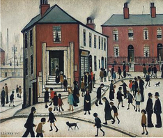 A Corner Shop (1943) by Laurence Stephen Lowry (1887 - 1976), English artist.