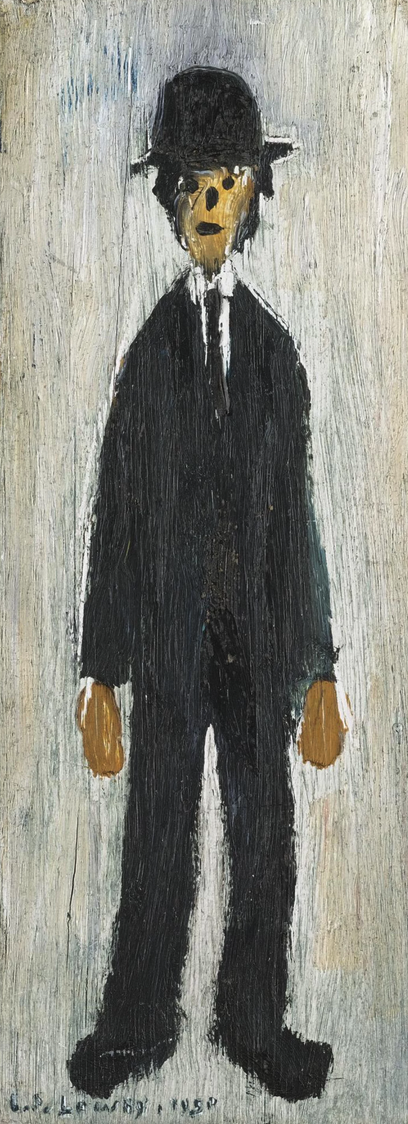 Man by himself (1954) by Laurence Stephen Lowry (1887 - 1976), English artist.