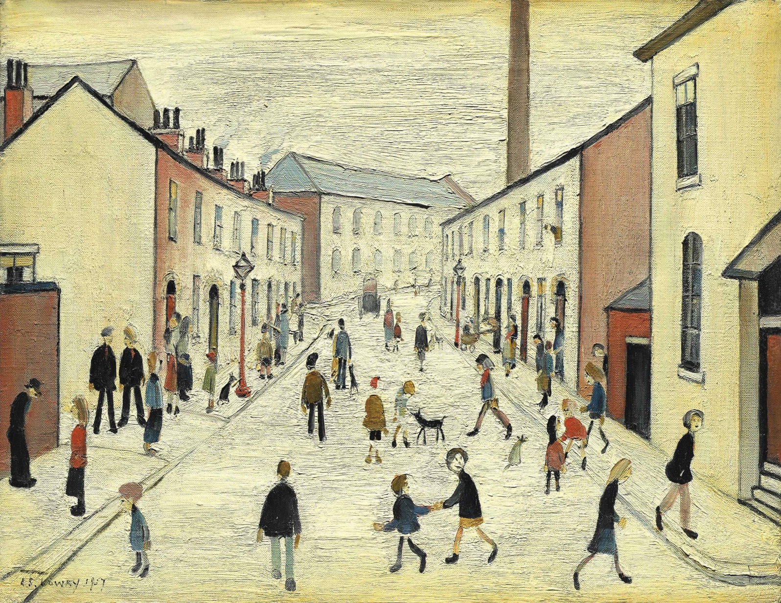 Coronation Street (1957) by Laurence Stephen Lowry (1887 - 1976), English artist.
