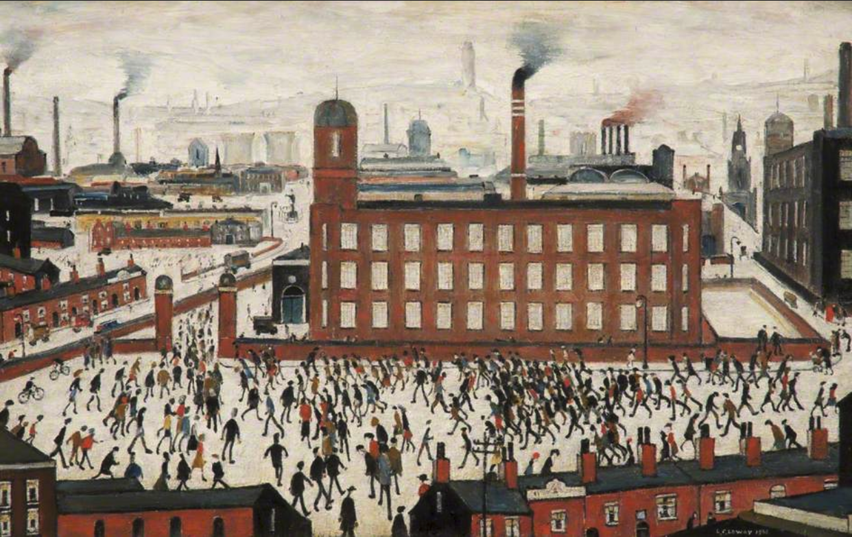Industrial Scene (1965) by Laurence Stephen Lowry (1887 - 1976), English artist.