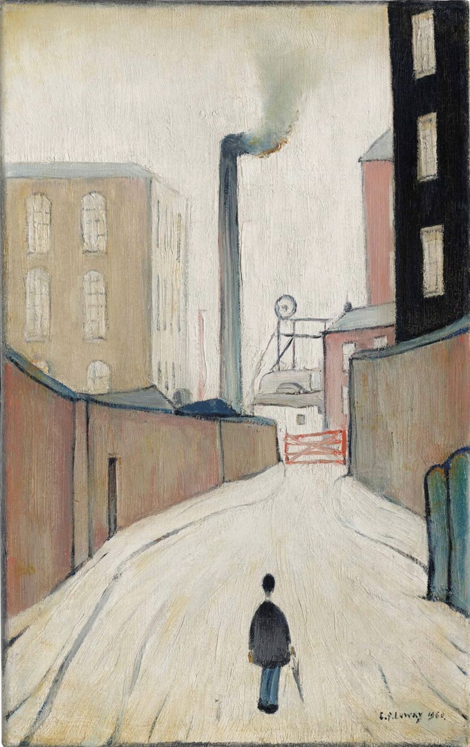 Man walking (1960) by Laurence Stephen Lowry (1887 - 1976), English artist.