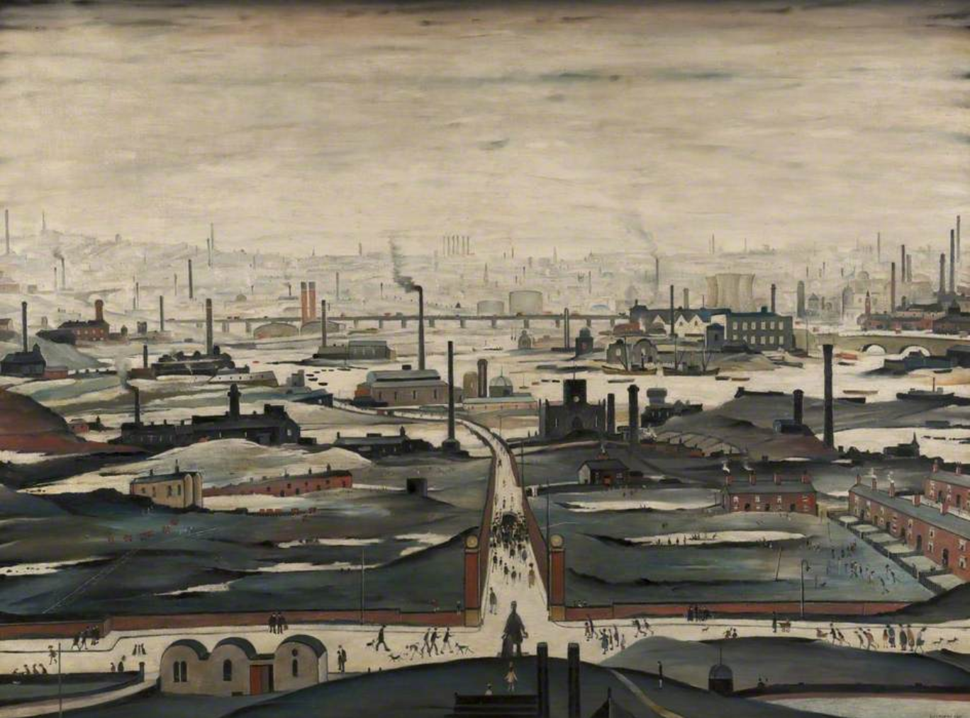 Industrial Landscape (1953) by Laurence Stephen Lowry (1887 - 1976), English artist.