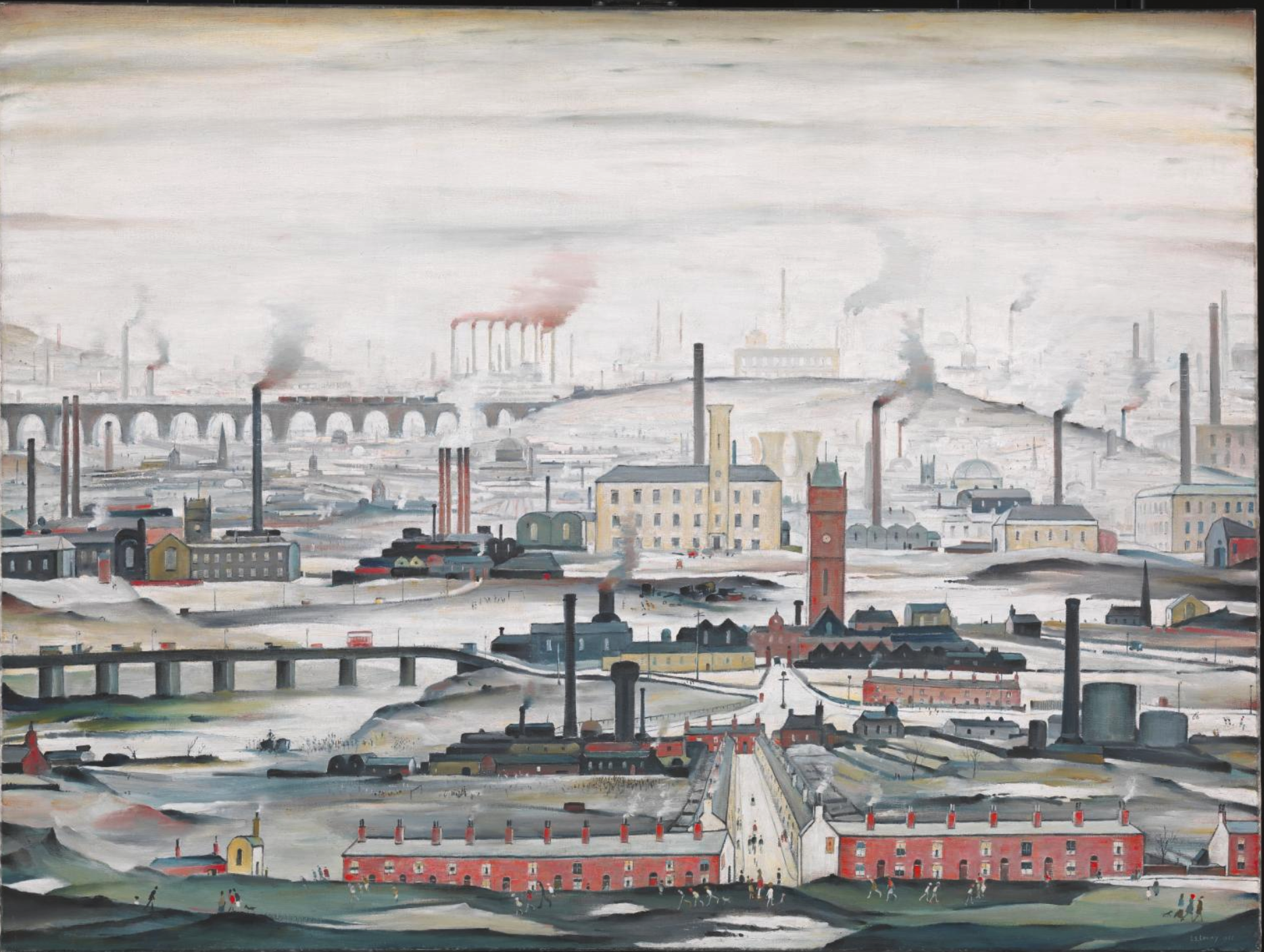 Industrial Landscape (1955) by Laurence Stephen Lowry (1887 - 1976), English artist.