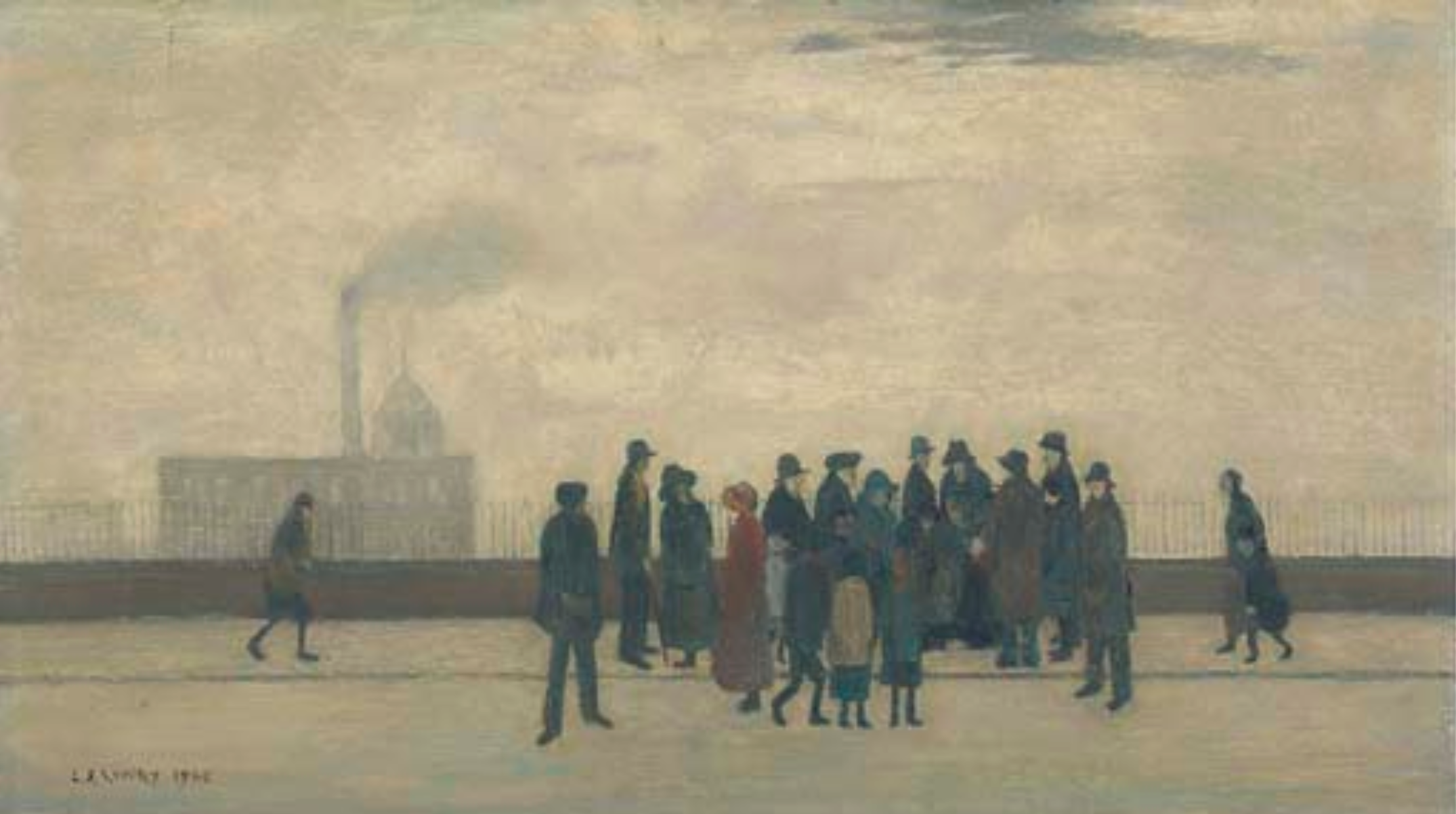 Sudden Illness (1920) by Laurence Stephen Lowry (1887 - 1976), English artist.