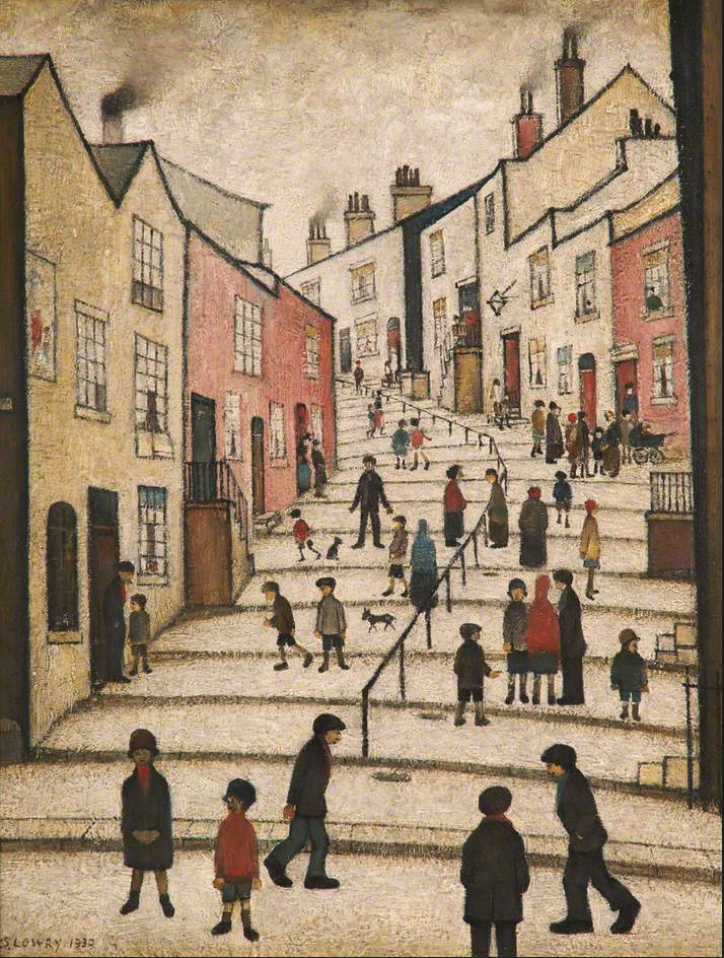 Crowther Street, Stockport, Cheshire (1930) by Laurence Stephen Lowry (1887 - 1976), English artist.