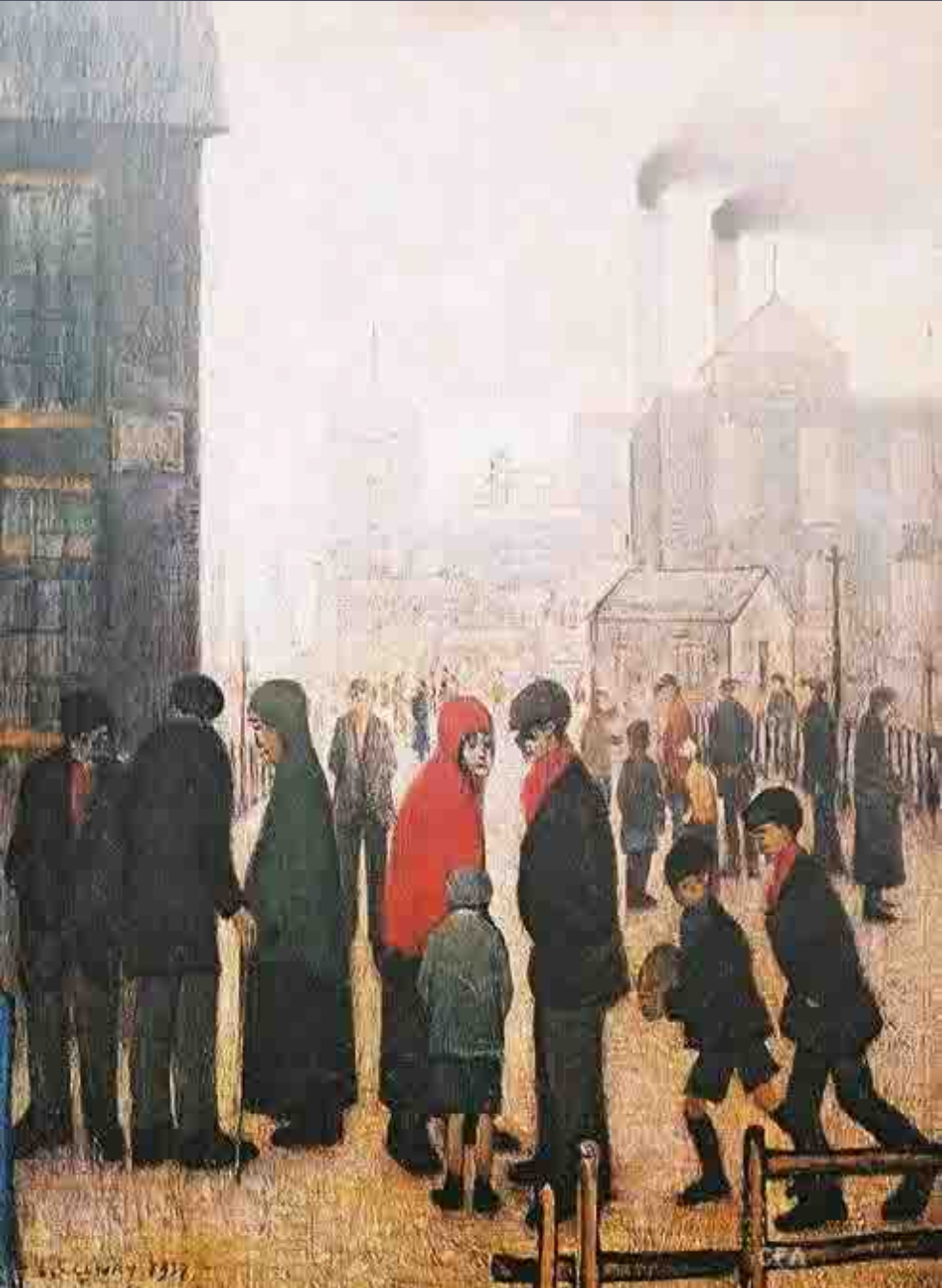 Salford Street Scene (1928) by Laurence Stephen Lowry (1887 - 1976), English artist.