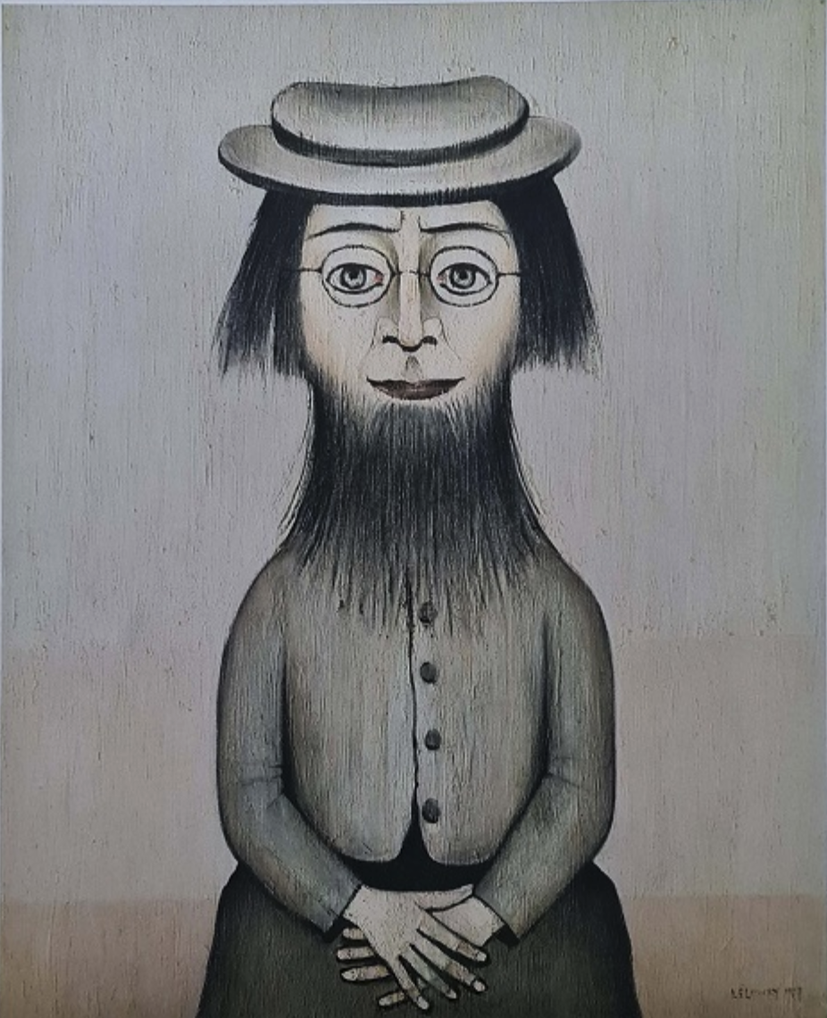 Woman with Beard (1957) by Laurence Stephen Lowry (1887 - 1976), English artist.