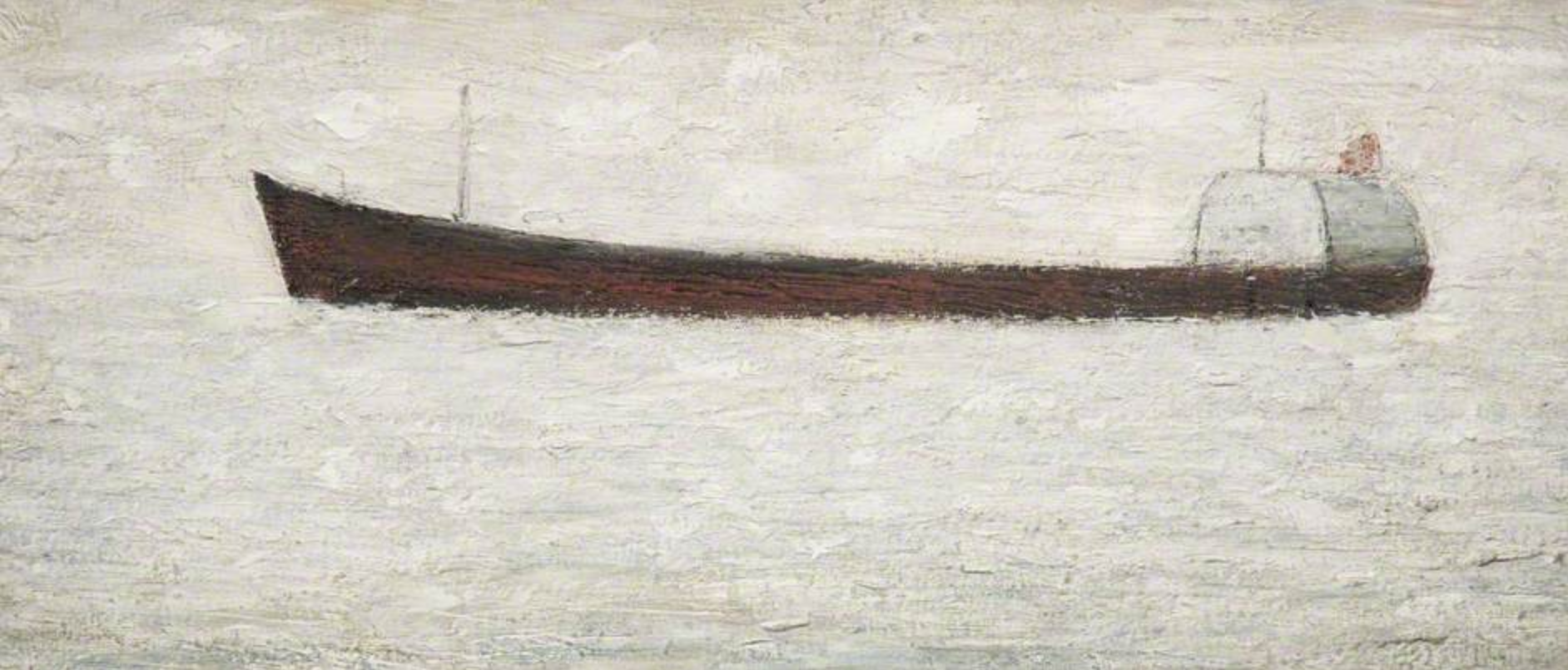 Waiting for the tide, South Shields (1967) by Laurence Stephen Lowry (1887 - 1976), English artist.