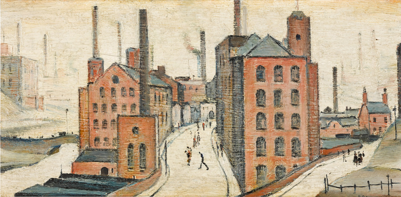 Industrial Sketch (1953) by Laurence Stephen Lowry (1887 - 1976), English artist.