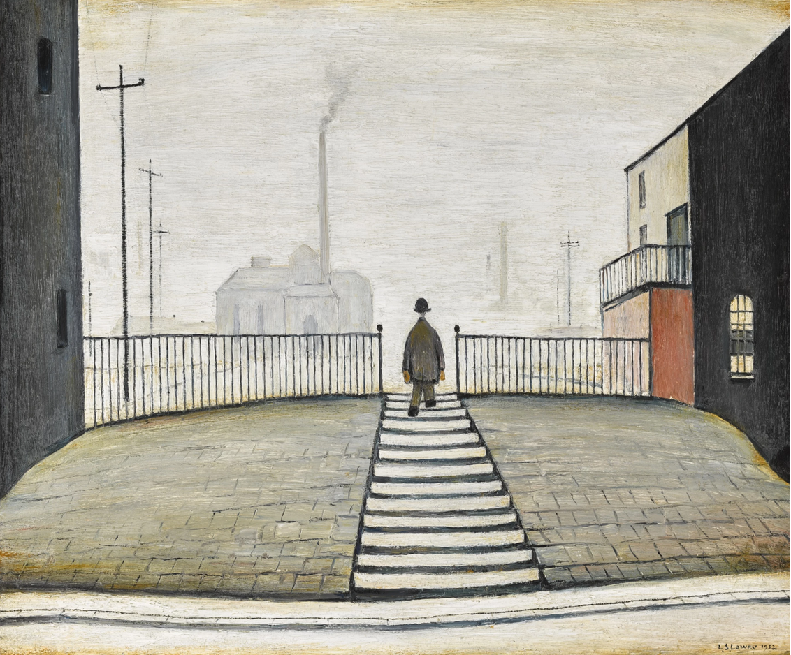 The Steps (1952) by Laurence Stephen Lowry (1887 - 1976), English artist.